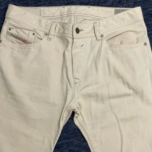 DIESEL Waykee 3D Regular Straight Jeans Men’s 31x32” Off White Pants Wash 0604U